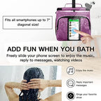 Bukere Portable Shower Caddy College Dorm Room Essential, Shower Caddy Tote Bag for Student, Girl, Women, Separate Compartment, Large Capacity, Quick Dry Mesh Base for Travel, Gym, Camp, Purple - Image 3