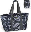 BALEINE Soft 9 Gallon Extra Large Utility Tote, Foldable Reusable Storage Bag (Grey Camouflage) by BALEINE