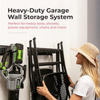 TIDYME Garage Tool Organizer Wall Mount, 80", 5 Racks 10 Hooks, 500 lbs - Image 3
