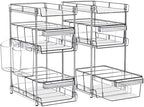 WAKISA 2Pcs Pull Out Organizer and Storage with Cups and Removable Dividers by WAKISA