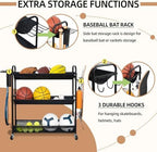 STORAGE MANIAC Basketball Rack 3-Shelf Training Stand with Wheels - Image 4