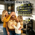 Large Power Tool Organizer Wall Mount with Charging Station, 8 Outlet Power Strip, 4 Layers 8 Drill Holder Heavy Duty Metal Tool Storage Loads 420lbs with Screwdriver Holder, Utility Racks for Garage - Image 2