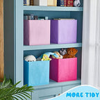 Yinder 12 Pcs Cube Storage Bin Multicolor 10.5''x10.5''x11'' Storage Cubes - Image 4