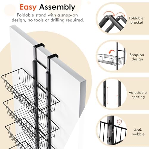 LUXEAR Over the Door Pantry Organizer Adjustable, 8 Tiers - Image 4