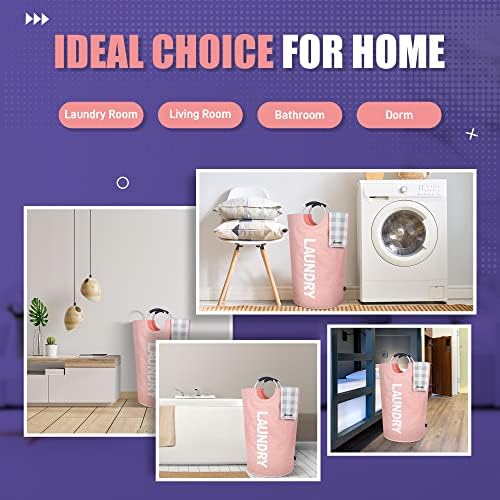 Caroeas 90L Laundry Basket (13 Colors), Waterproof Laundry Hamper, Laundry Bag with Padded Handles, Clothes Hamper Stands Up Well, Collapsible Laundry Basket Easy Storage - Image 6