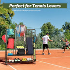 PLKOW Tennis Bag Organizer Tennis Racket Storage Rack, Tennis Equipment Holder for Bags, Balls, Racquet & Accessories, Versatile Gear Organizer for Garage, Club, or School - Image 7