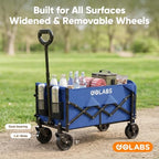 Golabs WA1 Collapsible Folding Wagon Cart, Max 220lb Load, Expands to 100L - Image 5