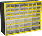 Akro-Mils 44-Drawer Plastic Storage Cabinet, 20"W x 6"D x 16"H, Yellow by Akro-Mils