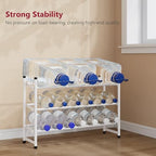 Tajsoon Expandable Shoe Rack for Closet 3 Tier, 28“-41“Stackable, White - Image 5