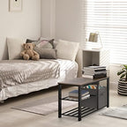 Simple Houseware Wooden Top Shoe Rack Bench with Bins, Rustic Brown - Image 7
