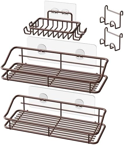 Nieifi Shower Caddy Adhesive, Shower Shelves, Shampoo Holder for Bathroom by Nieifi