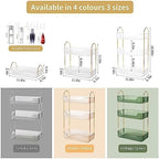 Akinbas 3 Tier Bathroom Organizer Countertop Makeup Perfume Tray Skincare Organizer for Bathroom Dresser Vanity (White) - Image 2