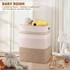80L Large Cotton Rope Laundry Basket for Bedroom & Laundry Room, Tall Clothes Hamper with Sturdy Handles, Neutral Storage Bin Capable of Holding Blankets and Toys - Image 2