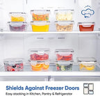 Chef's Path 32 Piece Airtight Food Storage Containers with Easy Snap Lids, 16 Containers and Lids, Stackable Kitchen and Pantry Canisters for Meal Prep and Food Storage - Transparent - Image 6