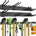 Garage Tool Organizer Wall Mount, 99 Inch Heavy Duty Garage Organization System with 18 Adjustable Hooks, Garden Tool Storage Rack for Garage, Yard & Shed, Holds Up to 750 lbs by Unknown
