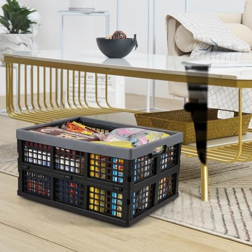 Foldable Storage Crates, 3-Pack Collapsible Plastic Utility Crate - Image 4