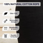 Extra Large Laundry Hamper Basket 105L Woven Blanket Basket, Black - Image 3