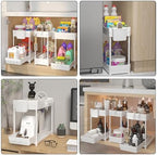 Sevenblue 3-Pack 2-Tier Under Sink Organizers with Sliding Drawers - Image 6
