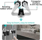 3-H Broom Holder Wall Mount 50 Pack, Stainless Steel Mop Hanger with Screws - Image 4