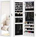 Jewelry Armoire Door Wall Mounted Mirror with Storage And Drawers by MASMIRE