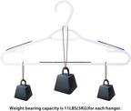 Plastic Clothes Hangers 30 Pack, Hangers with Grip Black - Image 5