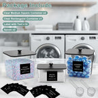 POLRAI 3 Pack Laundry Pod Containers and Dryer Sheet Holder with Bamboo Lids and Labels Laundry Room Organization Containers for Scent Booster Powder Detergent Pods Storage - Image 5