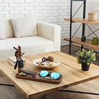Walnut Wood Key Tray for Entryway Table, Jewelry Tray, Catchall Tray with 3 Stand Hanging Organizer, for Rings, Phone, Bracelets Watches - Image 5