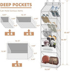 STORAGE MANIAC Over the Door Shoe Organizer Heavy-Duty Large Deep Pocket Hanging Shoe Organizer Shoe Rack Door Closet Shoe Organizer for Wall, Dorm & Narrow Door Storage Shoe Holder Oat Beige, 1 Pack - Image 3