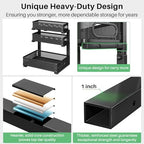 Kitstorack Under Sink Organizer, 2-Pack 3-Tier Height Adjustable Thickened Metal Pull out Cabinet Organizer Shelf, Slide out Storage Drawer Rack for Bathroom Kitchen Pantry Home Laundry Organization - Image 6