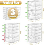 YFXCVSL 3-Pack Acrylic 15-Drawer Storage & Makeup Organizer for Desk - Image 3