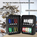 KYODOLED Key Box Wall Mount, Key Lock, 20 Hooks, Black - Image 5
