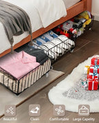 4 Pack Larger Under Bed Storage With Wheels,Rolling Under Bed Drawer,Under Bed Shoes Storage,Open Design, Large capacity,Suitable For Various Storage - Image 4