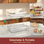 Sevenblue 2-Tier Fruit Basket with Banana Hangers, Detachable Metal Bowl - Image 3
