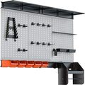 TORACK Pegboard Wall Organizer Kit 48x24 in, Garage Metal Tool Pegboard by TORACK