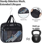 Mesh Shower Caddy Portable with Zipper - 2-Handle Shower Bag for Dorm - Image 5