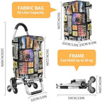 Heavy Duty 3 in 1 Shopping Cart, Foldable Hand Truck with 6 Wheels - Image 2