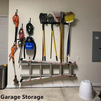 Garage Storage Ladder Hooks with 12" Jumbo Arm, 8 Pack Heavy Duty Wall Mounted Storage Hanger Utility Organizer for Bicycle, Folding Chairs, Bike and Garden Tools - Image 5
