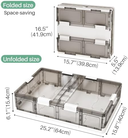 Kitstorack 2 Pack Plastic Under Bed Storage Bins with Lids and 8 Pre-installed Wheels,Rolling Low Rrofile Under bed Containers Box for Clothes Shoes, 37.8 Qt, Long, Clear, Flat, Large - Image 5