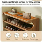 39" Bamboo Shoe Rack - Vertical Shoe Organizer Rack for Small Space, Narrow Shoe Tower for Closet, Entryway, Corner, Tall Shoe Shelf with Removable Shelves, Flexible Storage Shelf for Saving Space - Image 6