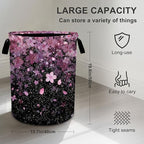 Cherry Blossoms Laundry Basket Storage Bin Foldable Laundry Hamper Clothes Storage Bucket Organizer 19.6x15.7 Inch For Laundry Room/Bedroom/Bathroom - Image 3