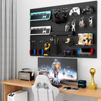 Peg Board Kit, Includes Pegboard and Accessories,with Hooks and Bins,Peg Board Wall Organizer for Office,Ornaments Display,Crafts Organization (129, Black) - Image 7