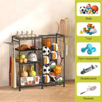 Garage Ball Storage Rack, Sports Equipment Organizer for Gear and Toys - Image 5