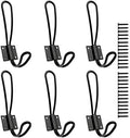 Hajoyful Rustic Entryway Hooks-6 Pack Farmhouse Hooks with Metal Screws Included, Black Decorative Wall Mounted Rustic Coat Hooks Rack, Double Vintage Organizer Hanging Wire Hook Clothes Hanger by Hajoyful
