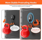 ENUODA Strong Magnetic Hooks Heavy Duty Upgraded Magnetic Tool Holder Large Magnet Hooks for Hanging Shovel, Garden Tool, Toolbox, Power Drill, Broom, Locker, Container, Van, Organization, 2PCS - Image 3