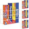 Evelots Kitchen Wrap & Food Bag Organizer Wall/Cabinet Mount, 4-Pack, White by Evelots