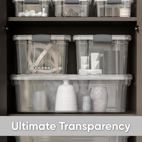 Superio 4.5 Quart Clear Plastic Storage Containers with Lids, Stackable Organizer Bins, BPA-Free Storage Boxes for Home, Office, Dorm & Classroom, 18 Pack - Image 6