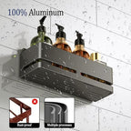 Bathroom Shower Caddy,No Drill Shower Shelves(5-piece Set-Grey) - Image 5