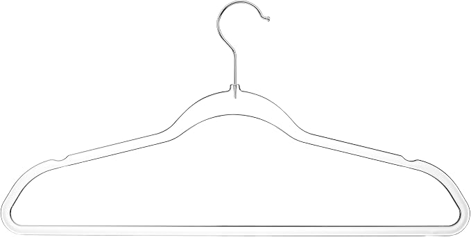 DEILSY™ Clear Thin Hangers with Silver Hook Non-Velvet Hangers 50 Pack | Space saving hangers, sturdy slim hangers, thin hangers for shirts, jackets, coats and everyday clothing - Image 8