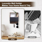 Key and Mail Holder for Wall Mount, Mail Holder with Chalkboard - Image 4
