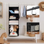 StorageWorks Hanging Closet Organizer for Small Closets, 5 Shelf | Add More Storage to Small Closets with 5 Reinforced Shelves, Perfect for Bedroom, Dorm and RV, Black - Image 5